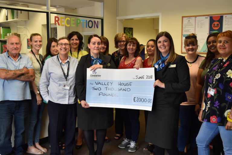 £2000 for Valley House Coventry Building Society